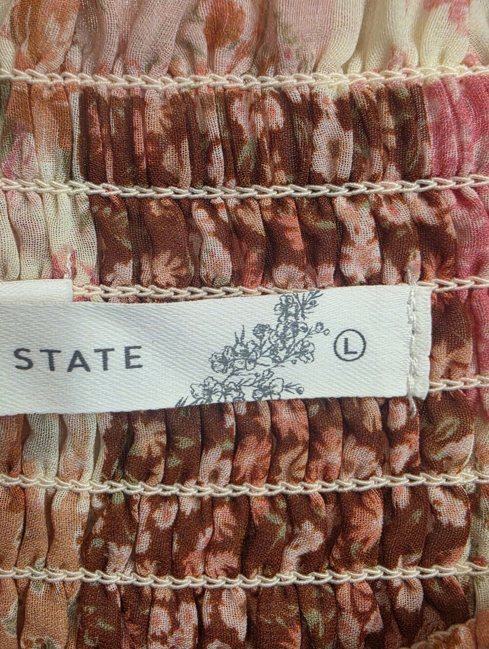 Altar'd State Kenzie Patchwork Ruffle Mini Skirt Large - Picture 6 of 7